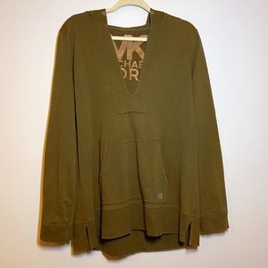 MK Michael Kors Olive Hoodie Sweatshirt Large